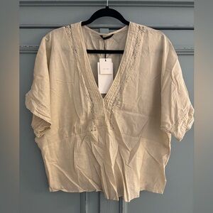 Zara linen and lace top